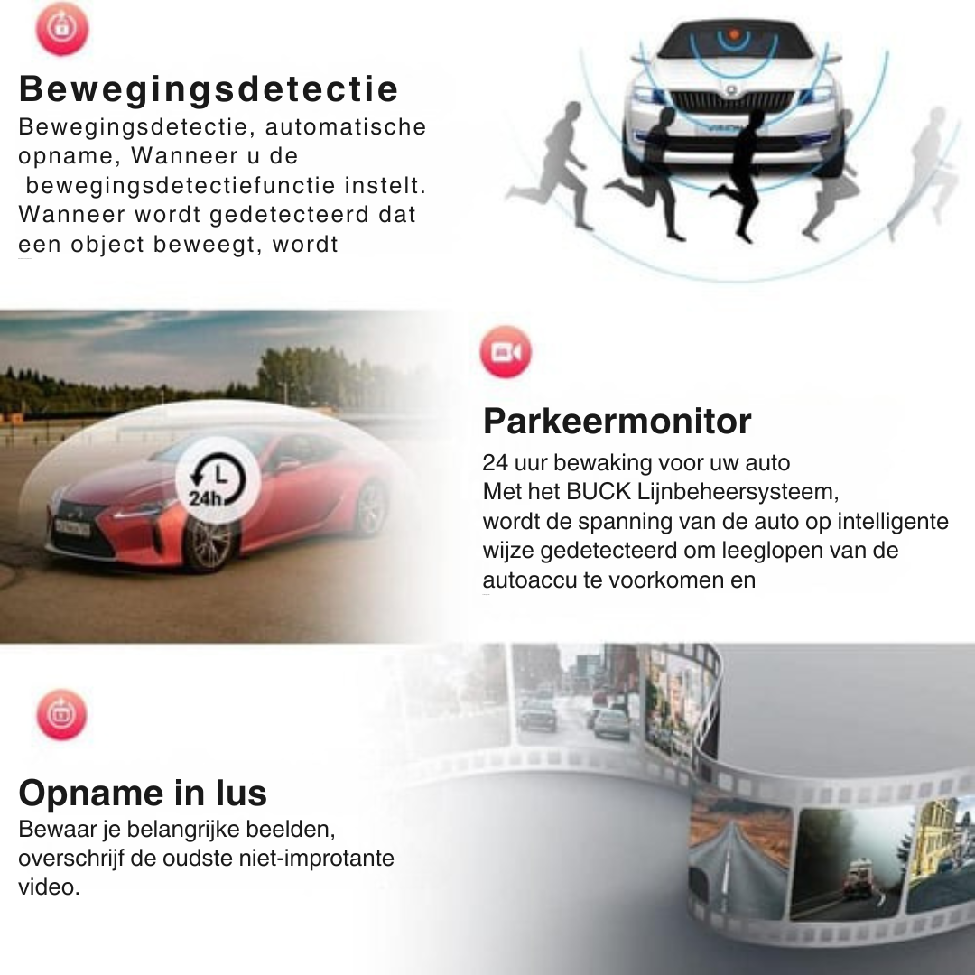 RoadEye Cam | 3-kanaals opname voor veilig rijden