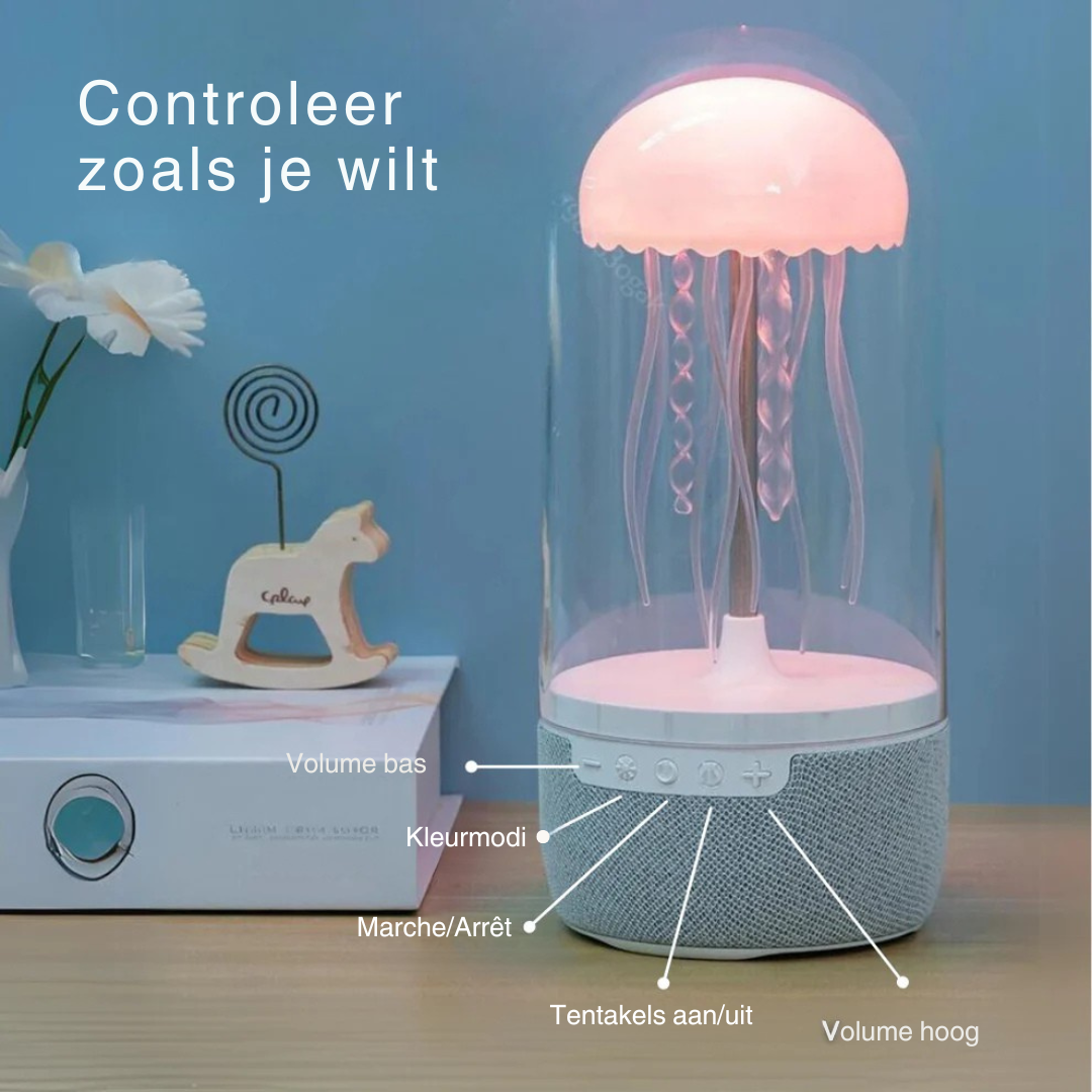 JellyTune Lamp | Rustgevende kwallenweergave met muziek