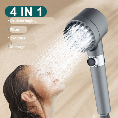 4 in 1 Massage Multifunctionele Douchekop (+ 3 gratis waterfilters t.w.v. €15 euro!)