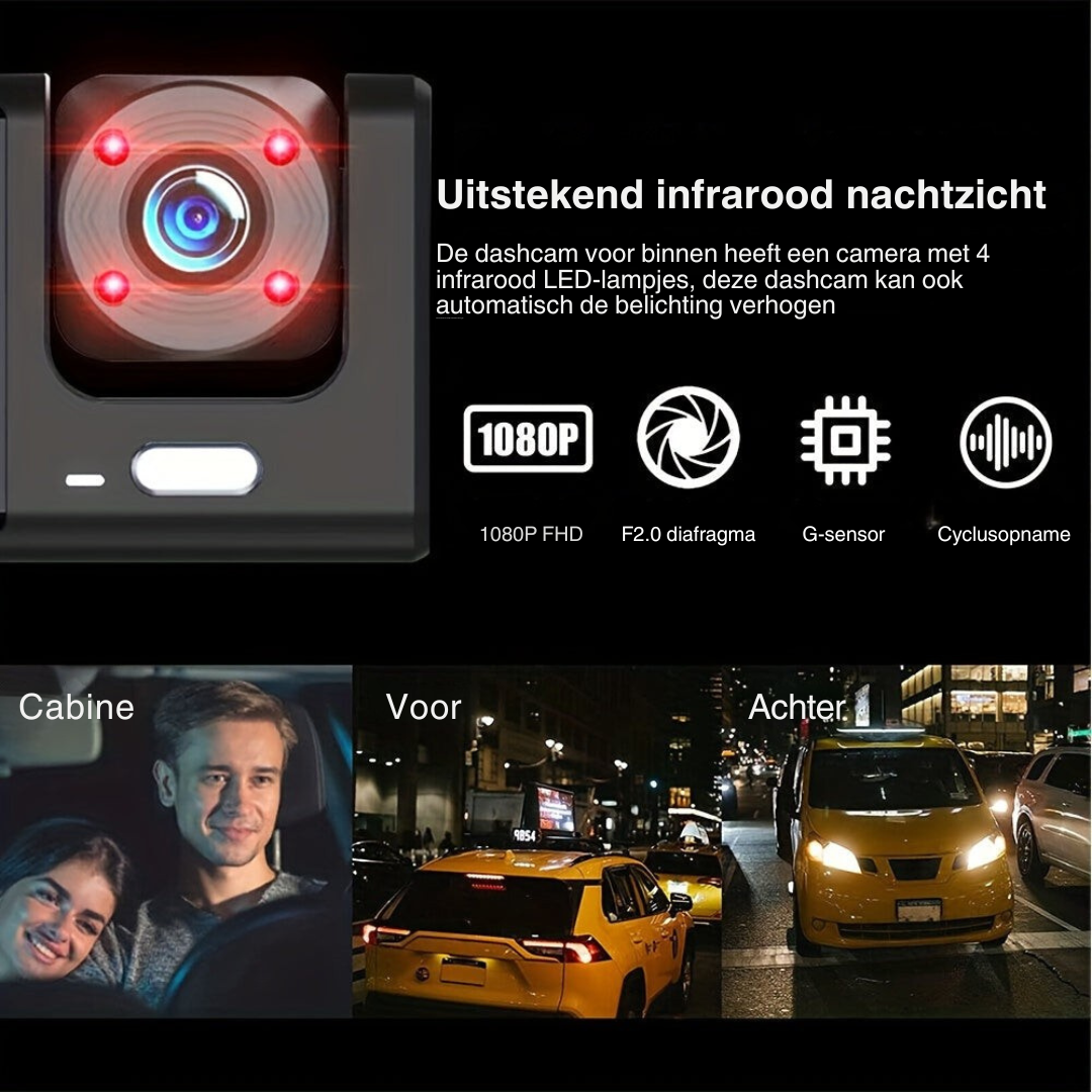 RoadEye Cam | 3-kanaals opname voor veilig rijden