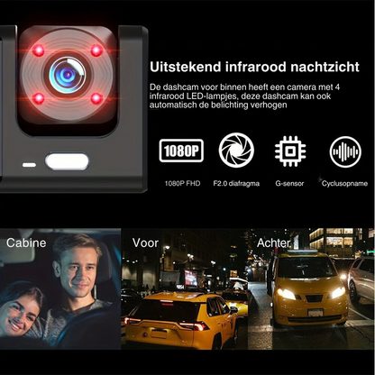 RoadEye Cam | 3-kanaals opname voor veilig rijden