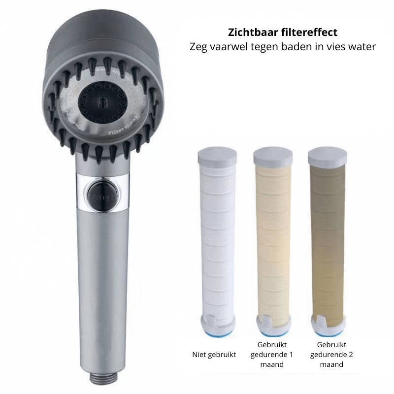 4 in 1 Massage Multifunctionele Douchekop (+ 3 gratis waterfilters t.w.v. €15 euro!)